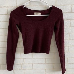 🔸7 for $27🔸 A&F Textured Long Sleeve Crop Top